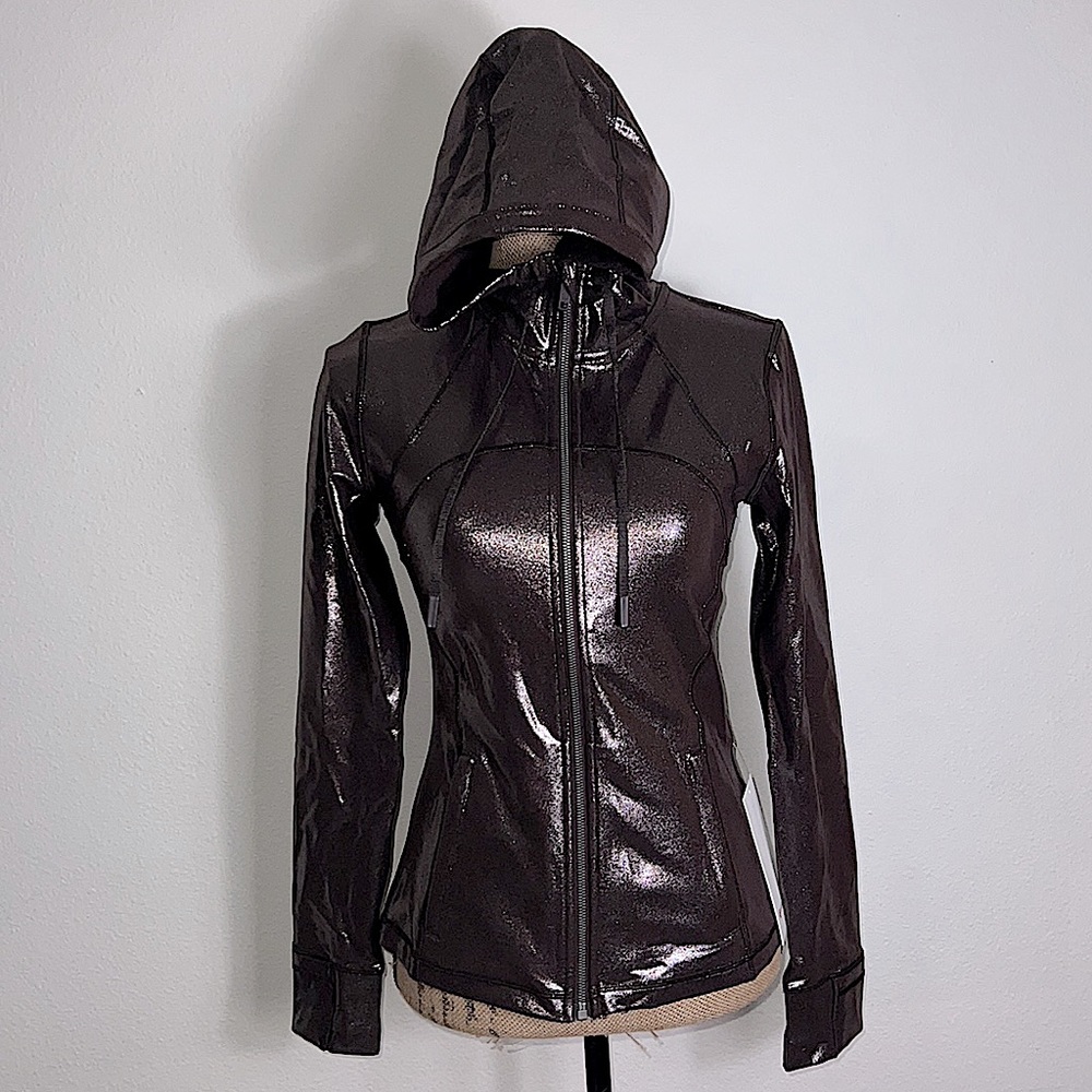 043.Lululemon Define hooded jacket shine radiant foil print French press sizes 8 - Picture 10 of 16